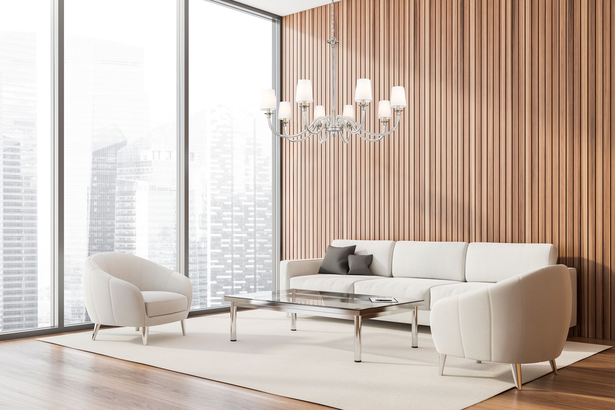 Z-Lite Katerina 46" Wide Brushed Nickel 8-Light Chandelier