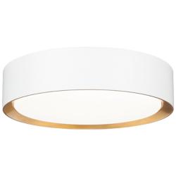 Z-Lite Kawan 12" Wide Matte White And Gold LED Ceiling Light