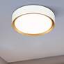 1_Z-Lite Kawan 12" Wide Matte White And Gold LED Ceiling Light
