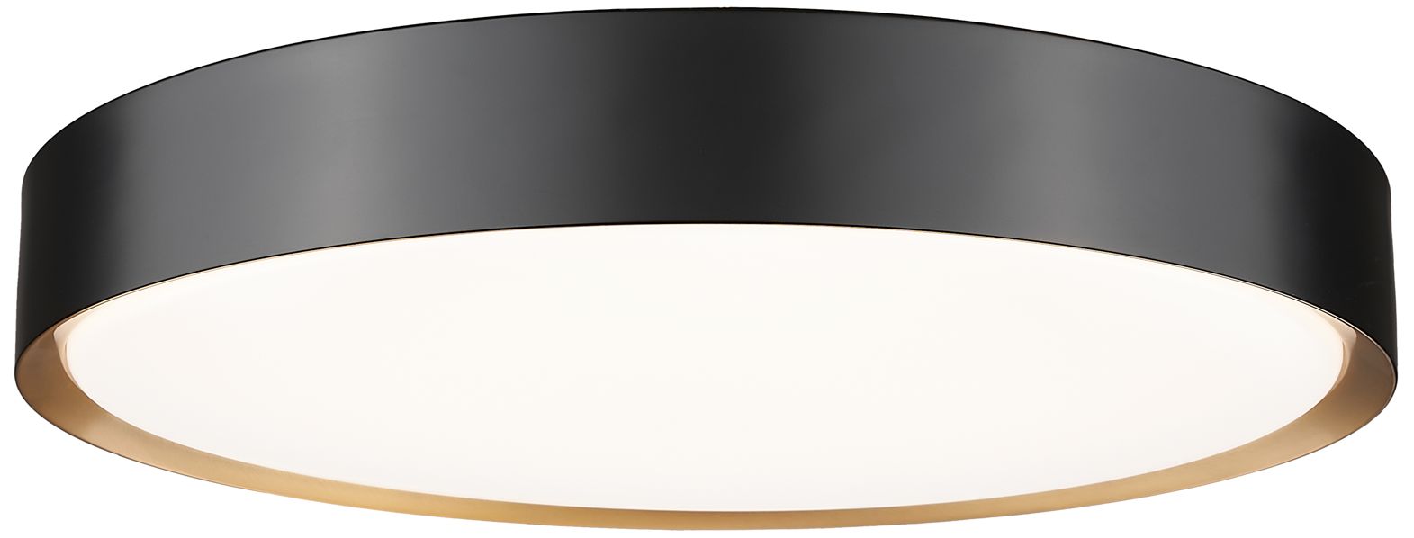 Z-Lite Kawan 20" Wide Matte Black And Gold LED Ceiling Light