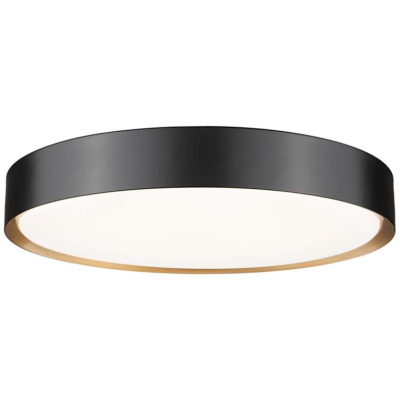Image 2 Z-Lite Kawan 20" Wide Matte Black And Gold LED Ceiling Light