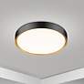 1_Z-Lite Kawan 20" Wide Matte Black And Gold LED Ceiling Light