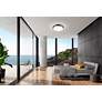 3_Z-Lite Kawan 20" Wide Matte Black And Gold LED Ceiling Light more views