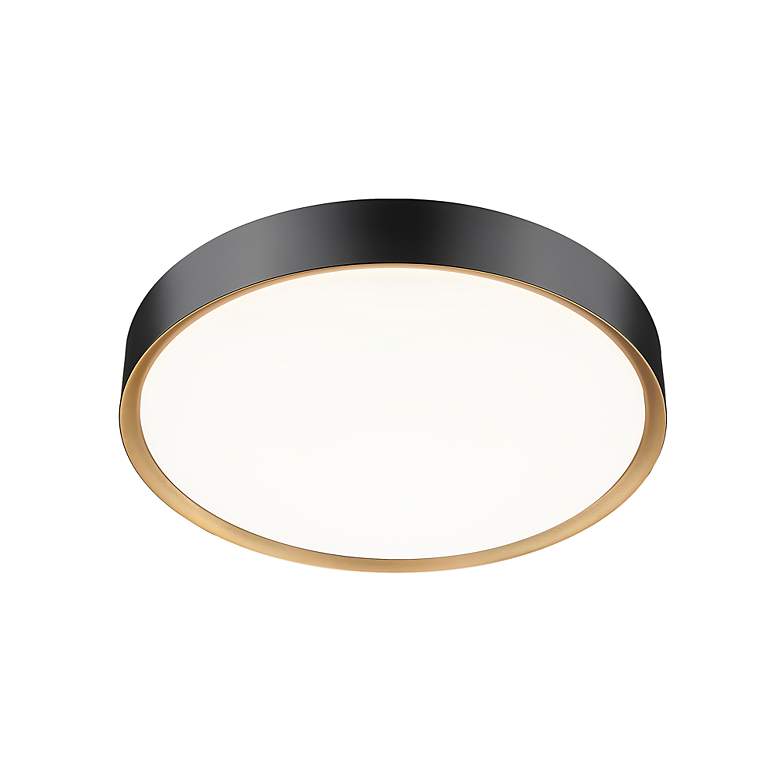 Image 6 Z-Lite Kawan 20" Wide Matte Black And Gold LED Ceiling Light more views