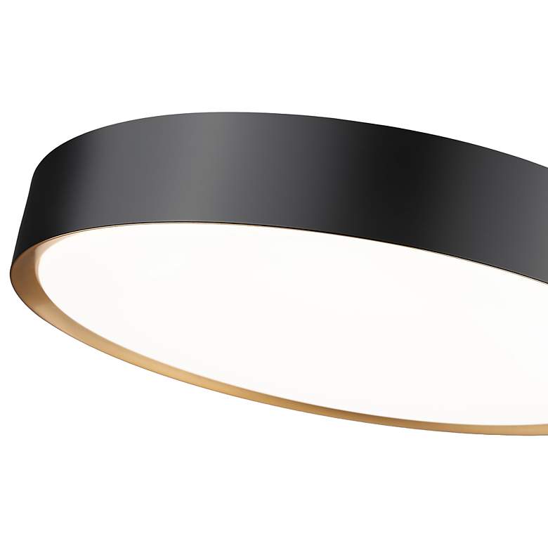 Image 7 Z-Lite Kawan 20" Wide Matte Black And Gold LED Ceiling Light more views