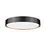 Z-Lite Kawan 20" Wide Matte Black And Gold LED Ceiling Light