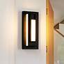 1_Z-Lite Keaton 12 1/2" High Black LED Outdoor Wall Light