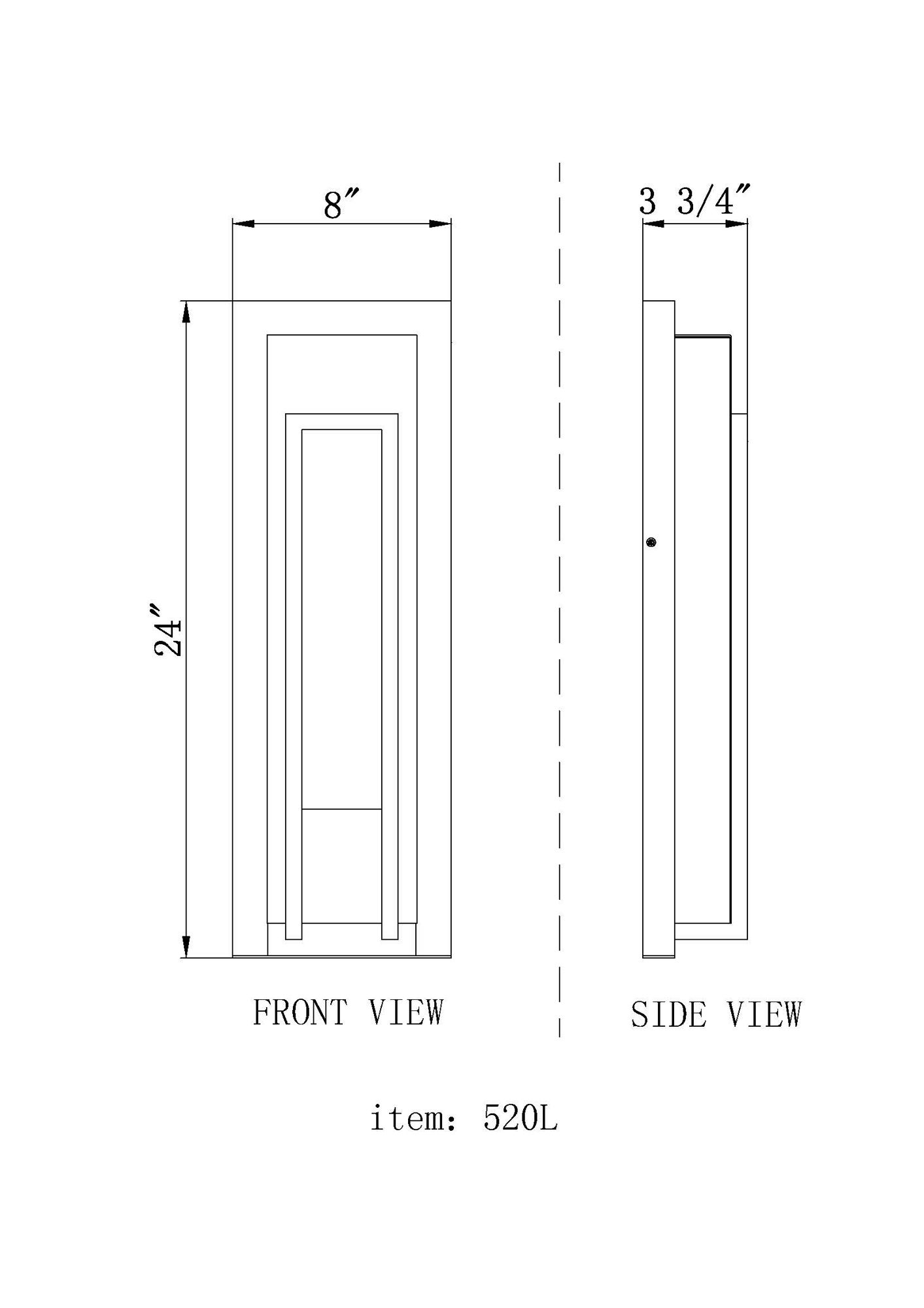 Z-Lite Keaton 24" High Black LED Outdoor Wall Light
