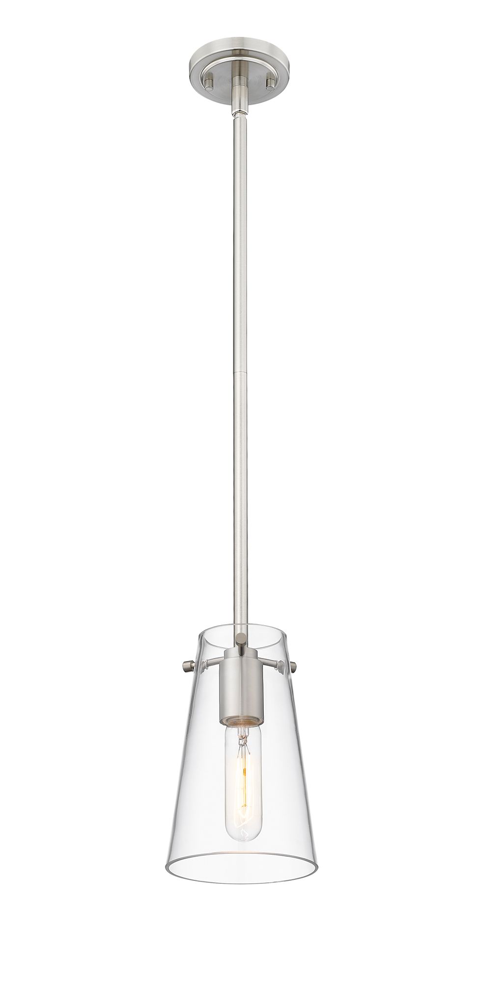 Image 5 Z-Lite Kira 5" Wide Brushed Nickel Mini Pendant more views