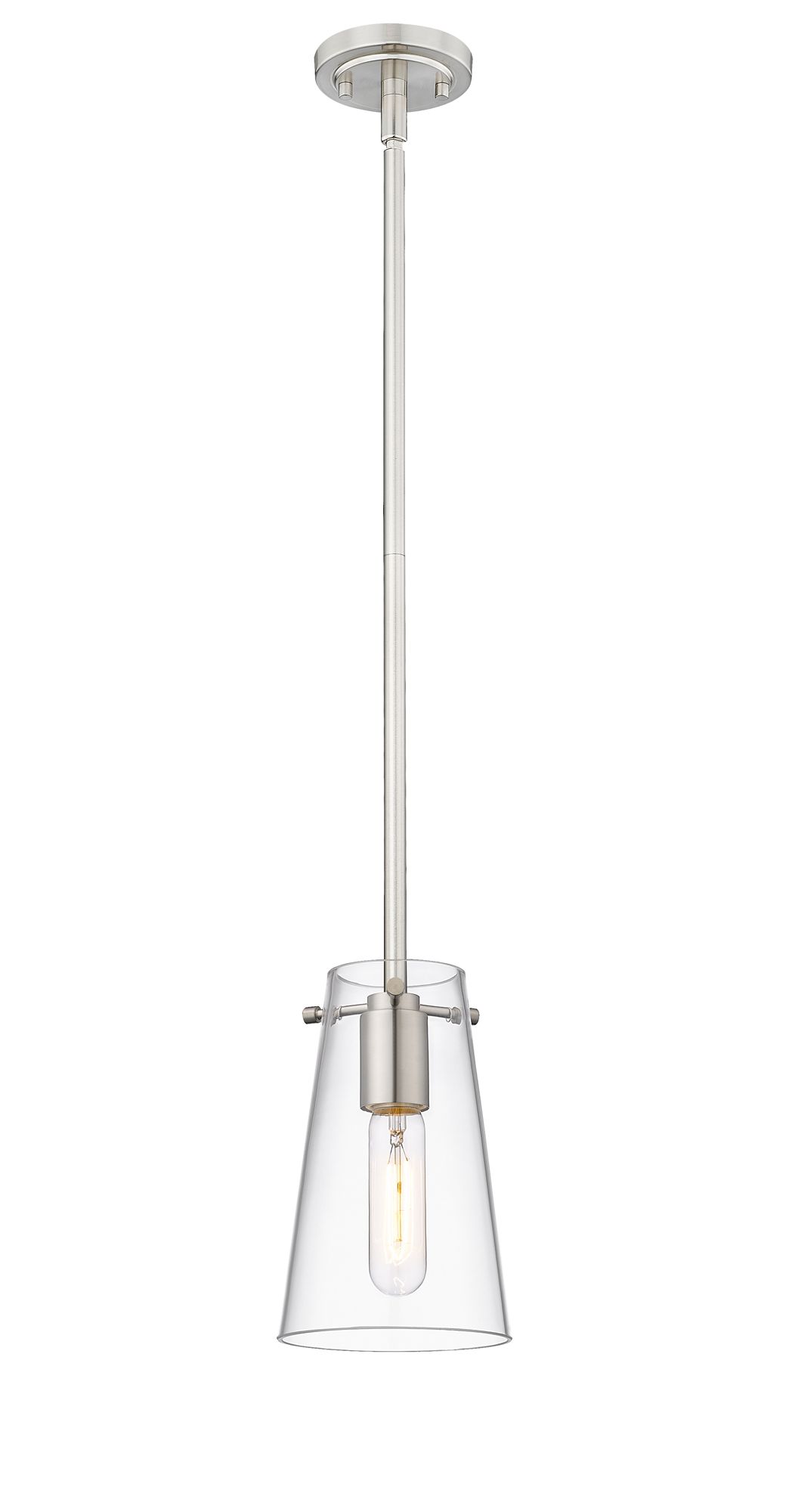 Image 6 Z-Lite Kira 5" Wide Brushed Nickel Mini Pendant more views