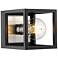 Z-Lite Kube 1 Light Wall Sconce in Matte Black + Brushed Nickel