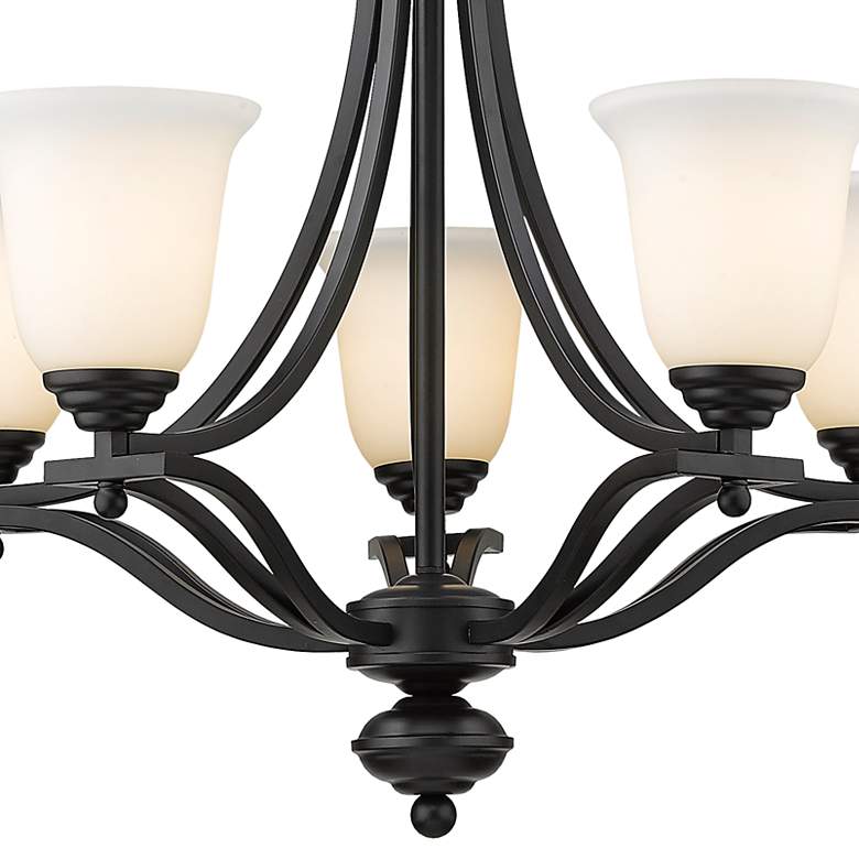 Image 4 Z-Lite Lagoon 26 1/2" Wide Matte Black 5-Light Chandelier more views