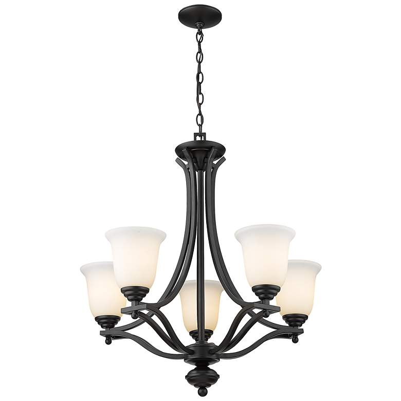 Image 6 Z-Lite Lagoon 26 1/2" Wide Matte Black 5-Light Chandelier more views