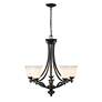 6_Z-Lite Lagoon 26 1/2" Wide Matte Black 5-Light Chandelier more views