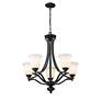 7_Z-Lite Lagoon 26 1/2" Wide Matte Black 5-Light Chandelier more views