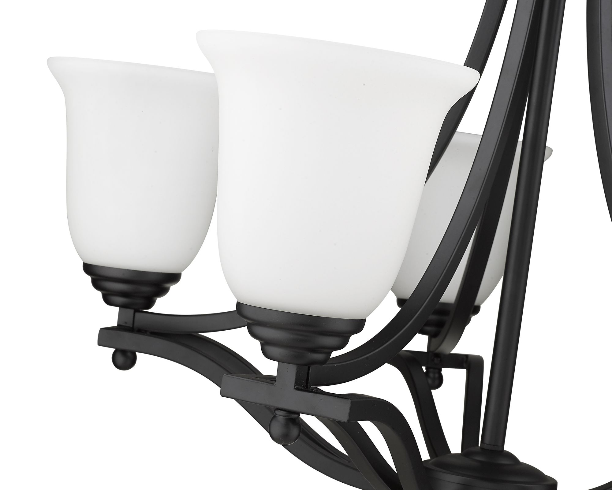 Z-Lite Lagoon 26 1/2" Wide Matte Black 5-Light Chandelier in scene