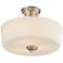 Z-Lite Lamina 14 1/2" Wide Brushed Nickel Drum Ceiling Light