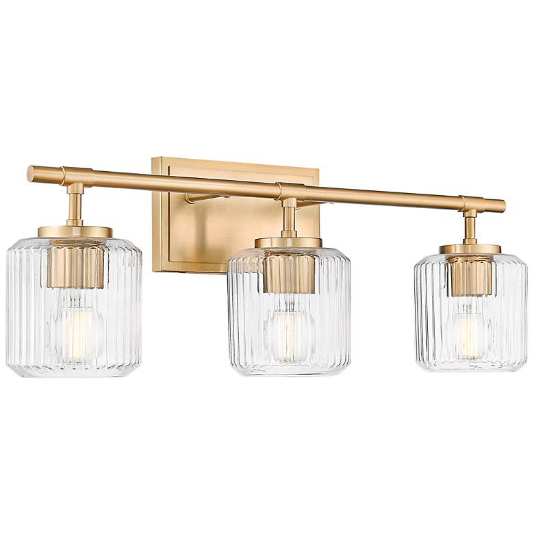 Image 1 Z-Lite Landon 24" Wide 3-Light Modern Gold Vanity Bath Light