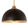 2_Z-Lite Landry 14" Wide Rubbed Brass Matte Black Pendant Light more views