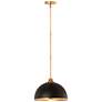 4_Z-Lite Landry 14" Wide Rubbed Brass Matte Black Pendant Light more views