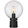 Z-Lite Laurent 11 1/2"H Black Clear Glass Outdoor Post Light