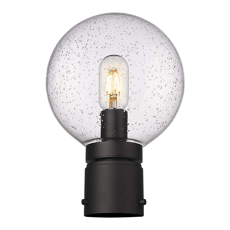 Image 2 Z-Lite Laurent 11 1/2"H Black Clear Glass Outdoor Post Light more views