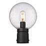 2_Z-Lite Laurent 11 1/2"H Black Clear Glass Outdoor Post Light more views