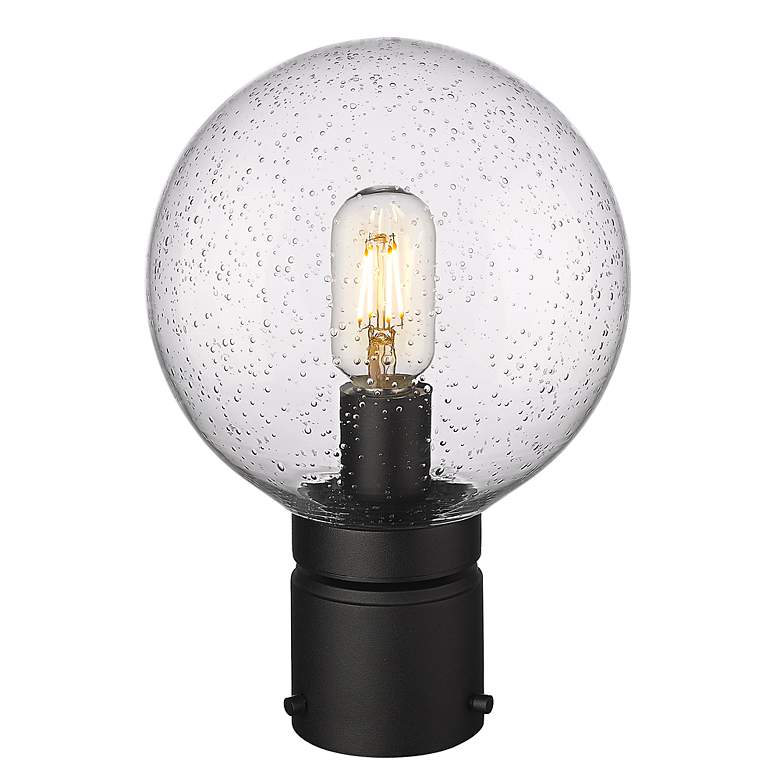 Image 3 Z-Lite Laurent 11 1/2"H Black Clear Glass Outdoor Post Light more views