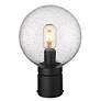 3_Z-Lite Laurent 11 1/2"H Black Clear Glass Outdoor Post Light more views