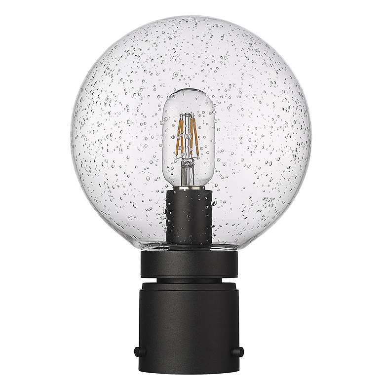 Image 5 Z-Lite Laurent 11 1/2"H Black Clear Glass Outdoor Post Light more views