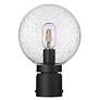 5_Z-Lite Laurent 11 1/2"H Black Clear Glass Outdoor Post Light more views