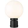 1_Z-Lite Laurent 11 1/2"H Black Opal Glass Outdoor Post Light