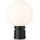 Z-Lite Laurent 11 1/2"H Black Opal Glass Outdoor Post Light