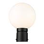 2_Z-Lite Laurent 11 1/2"H Black Opal Glass Outdoor Post Light more views