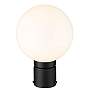 3_Z-Lite Laurent 11 1/2"H Black Opal Glass Outdoor Post Light more views