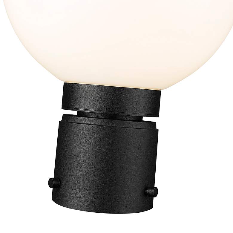 Image 4 Z-Lite Laurent 11 1/2"H Black Opal Glass Outdoor Post Light more views