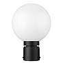 5_Z-Lite Laurent 11 1/2"H Black Opal Glass Outdoor Post Light more views