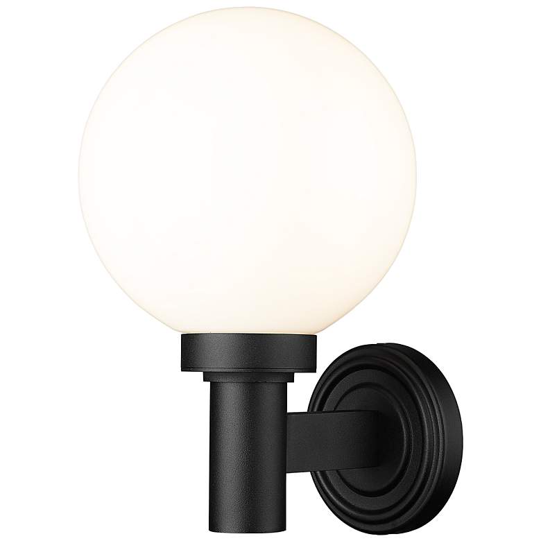 Image 3 Z-Lite Laurent 12 1/2" High Black Outdoor Wall Light