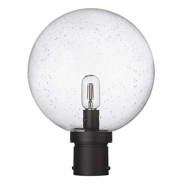 Image 5 Z-Lite Laurent 15 3/4" High Black Clear Glass Outdoor Post Light more views