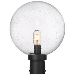 Z-Lite Laurent 15 3/4"H Black Clear Glass Outdoor Post Light