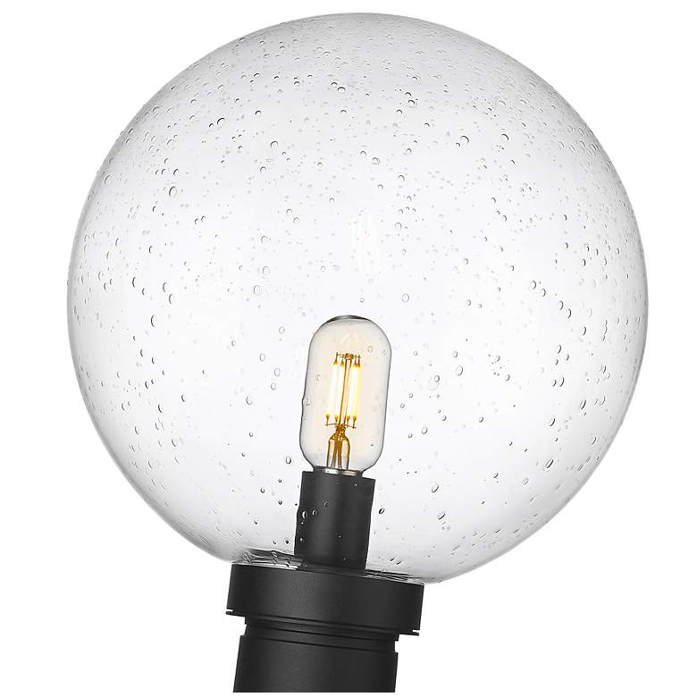 Image 4 Z-Lite Laurent 15 3/4"H Black Clear Glass Outdoor Post Light more views