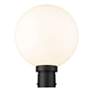 2_Z-Lite Laurent 15 3/4"H Black Opal Glass Outdoor Post Light more views