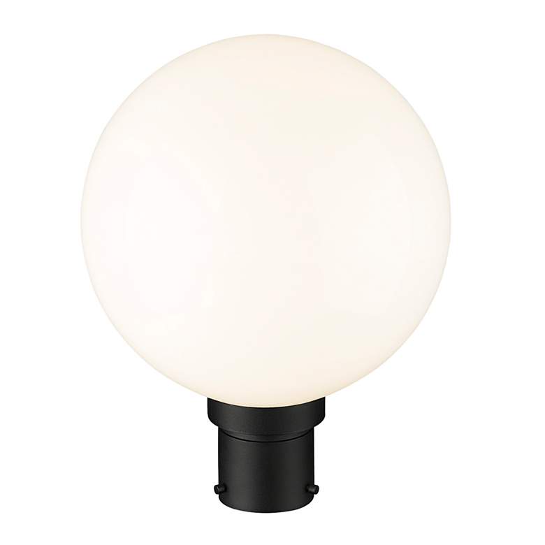 Image 3 Z-Lite Laurent 15 3/4"H Black Opal Glass Outdoor Post Light more views