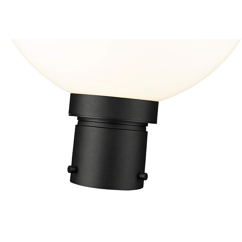Image 4 Z-Lite Laurent 15 3/4"H Black Opal Glass Outdoor Post Light more views