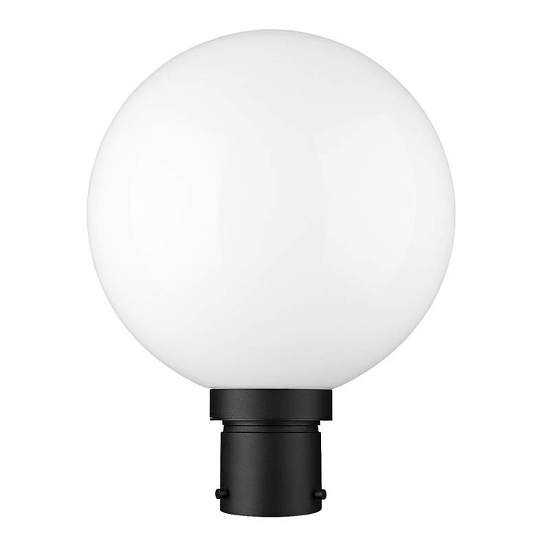 Image 5 Z-Lite Laurent 15 3/4"H Black Opal Glass Outdoor Post Light more views
