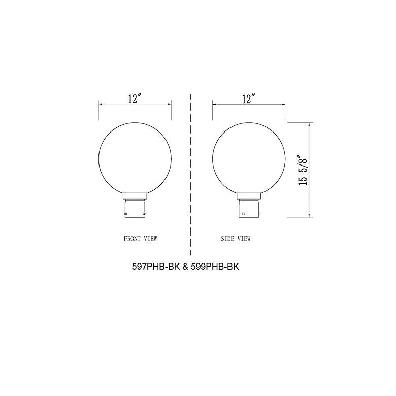 Image 6 Z-Lite Laurent 15 3/4"H Black Opal Glass Outdoor Post Light more views