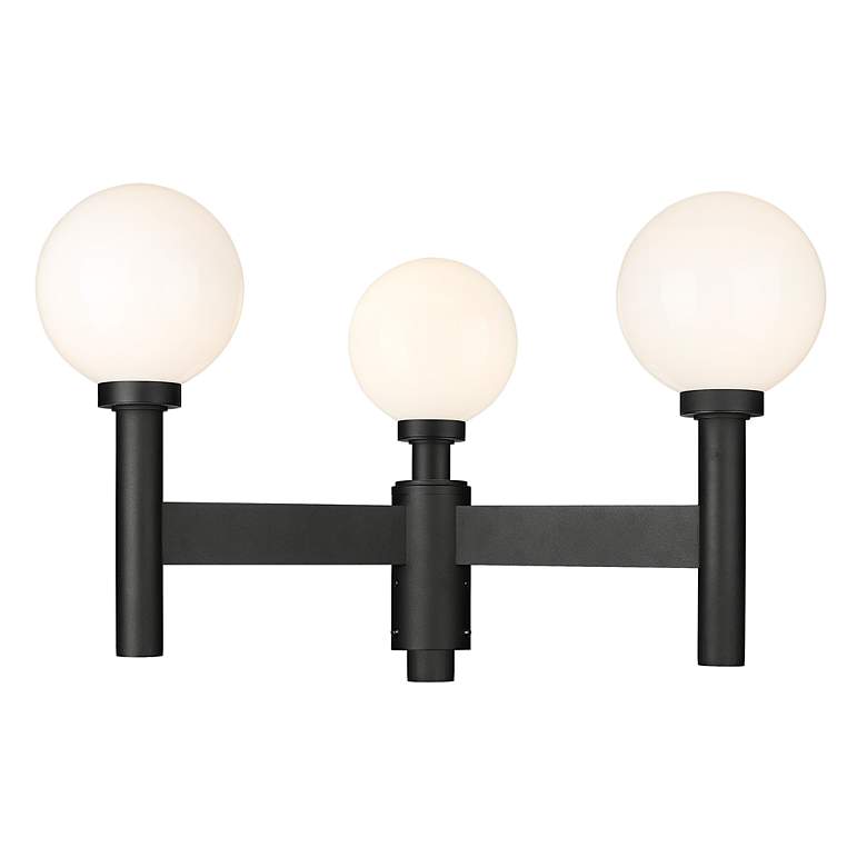 Image 2 Z-Lite Laurent 18" High Black 3-Head Outdoor Post Light more views