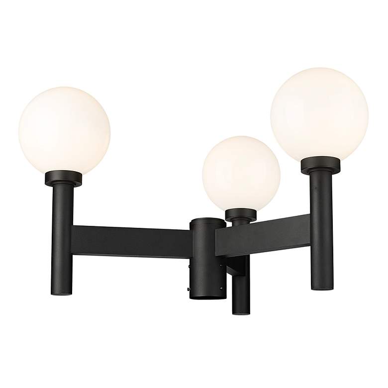 Image 3 Z-Lite Laurent 18" High Black 3-Head Outdoor Post Light more views