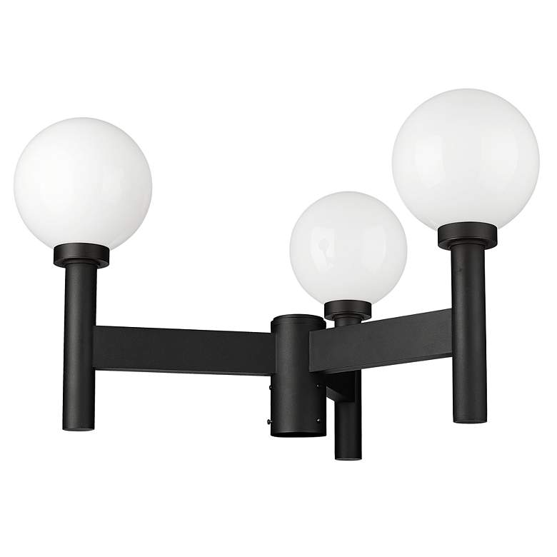 Image 5 Z-Lite Laurent 18" High Black 3-Head Outdoor Post Light more views