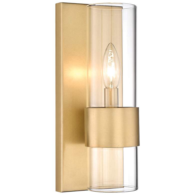 Image 1 Z-Lite Lawson 1 Light Wall Sconce in Rubbed Brass